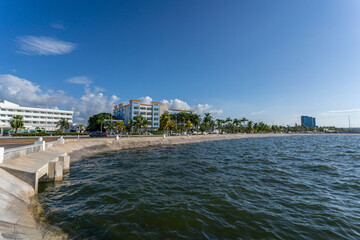 Malecon (waterfront) in city of Campeche.