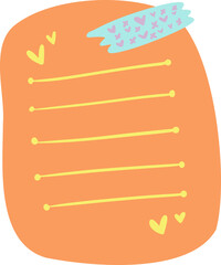 Cute sticky note illustration