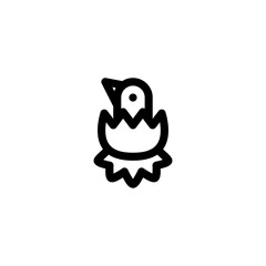 Chicks hatch eggs Icon, Logo, and illustration Vector Outline Icon, Logo, and illustration Vector