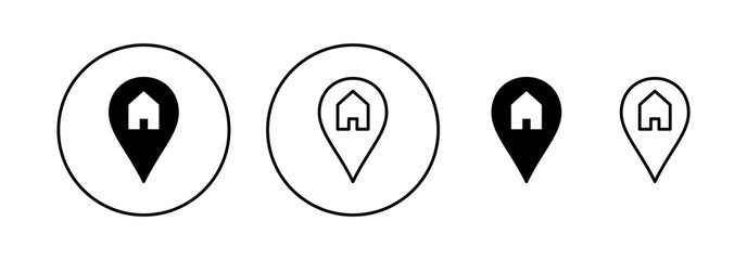 Address icon vector for web and mobile app. home location sign and symbol. pinpoint