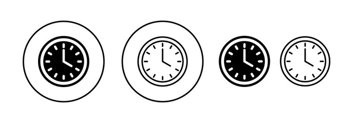 Clock icon vector for web and mobile app. Time sign and symbol. watch icon