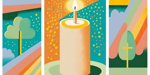 Candle light religious candle prayer gospel god faith creation heaven prayer poster template church hymns
template sunday service joy birthday easter spiritual digital painting
artistic abstract singl