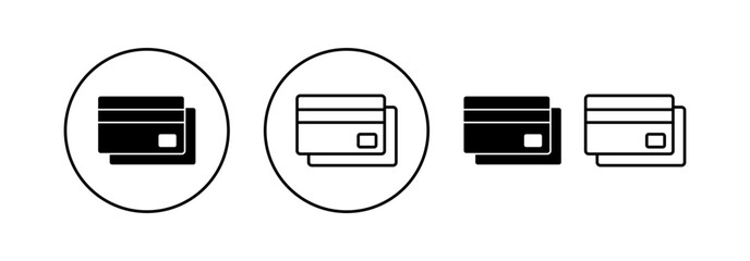 Credit card icon vector for web and mobile app. Credit card payment sign and symbol