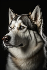 Obraz premium siberian husky, husky, generative ai
