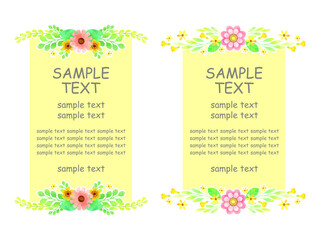 かわいい花と植物の装飾フレーム