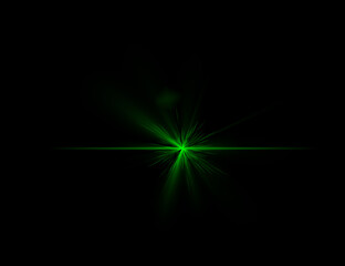 Overlays, overlay, light transition, effects sunlight, lens flare, light leaks. High-quality stock photo image of sun rays light overlays green flare glow isolated on black background for design