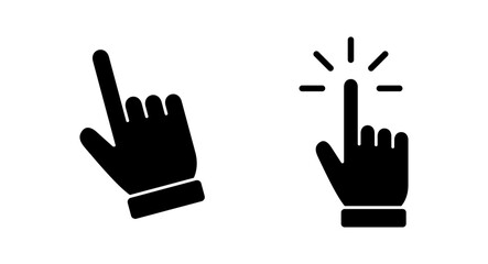 Hand cursor icon vector illustration. cursor sign and symbol. hand cursor icon clik