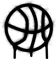 Basketball icon with black spray paint © anakcikal978