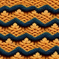 crochet pattern seamless texture for 3D, colored croche textura replicável GENERATIVE AI