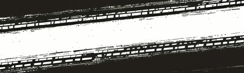 Distressed black vector background with white metal overlay pattern featuring scratches, rust, dirt, and crack for grungy wall look.