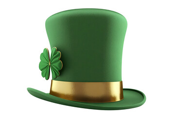 Green St. Patrick's Day Top Hat cut out. Based on Generative AI
