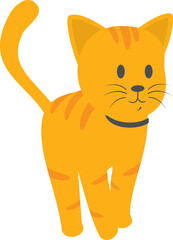 Cute Cat kitten character cartoon, Collection of cats flat style on white background vector illustration 