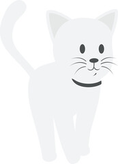 Cute Cat kitten character cartoon, Collection of cats flat style on white background vector illustration 