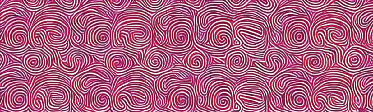 Fun and simple red scribble pattern on kid doodle texture creates an abstract and minimal background in pink.