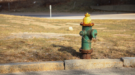 Fire hydrant in public residential area as emergency 