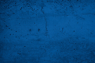 Old wall pattern texture cement blue dark abstract  blue color design are light with black gradient background.