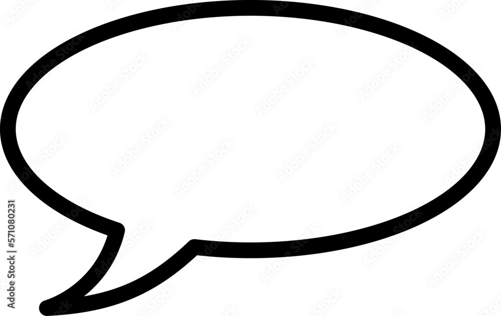 Aufkleber blank speech bubble cloud message symbol element icon with empty space for text. vector image.