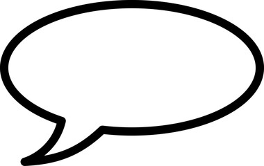 Blank Speech Bubble Cloud Message Symbol Element Icon with Empty Space for Text. Vector Image.