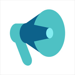 Teal Flat Megaphone