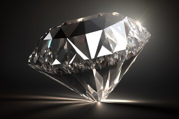 Shiny diamond . Dazzling gems. Generative Ai art. Brilliant stone jewelry  