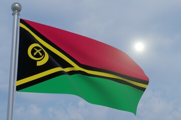 National Flag in the Wind  -Vanuatu