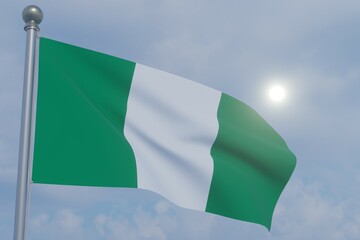 National Flag in the Wind  -Nigeria