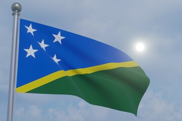 National Flag in the Wind  -The Solomon Islands