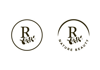 letter R logo, suitable for the company's initial symbol.
