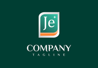 letter J, logo E, suitable for the company's initial symbol.