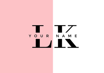 letter L, logo K, suitable for the company's initial symbol.
