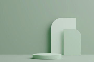 Polygonal object on solid background