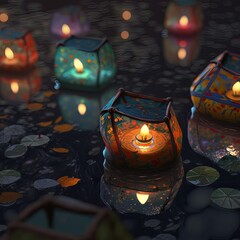 Lanterns on the water