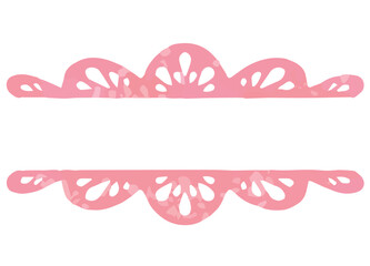 アンティークなレース風飾り。文字デザインなどの装飾に。水彩風、ベクター素材