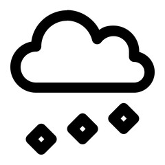 Hail in outline icon. Cloud, rain, storm, ice, hailstone, weather