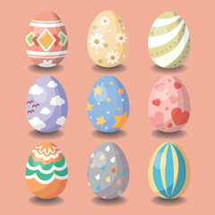 Colorful Easter eggs to decorate your cards, pages and anywhere