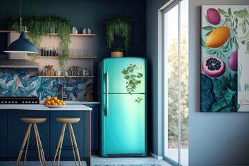 Nature's Nourishment: Kitchen and Vanity Spaces for Self-Care and Wellness. Generative AI
