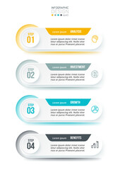 Infographic template business concept with workflow.