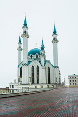 Fototapeta na wymiar the muslim musque with four towers, sign of islam religion