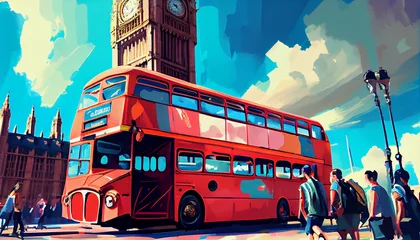 Foto op Canvas double decker england bus © ch3r3d4r4f43l