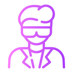 scientist gradient icon