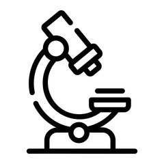 microscope line icon