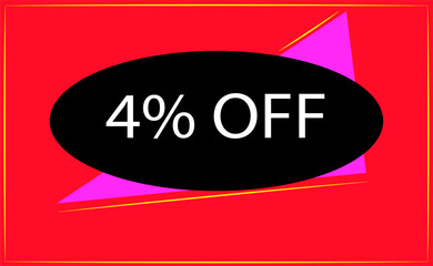 4% off - red sale banner