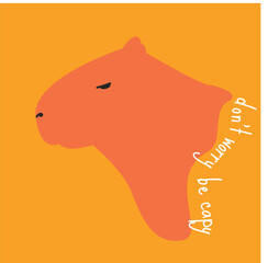 illustration of an capybara 