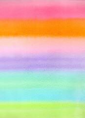 Rainbow color painted on watercolor paper