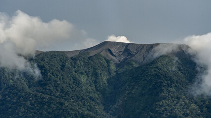 volcano eruption on the island