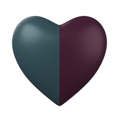 Two tone heart 3D model