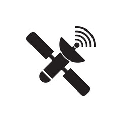 Satellite signal icon symbol,vector illustration design template