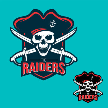 the Pirate Raiders symbol insignia for sport team or club, t-shirt graphic or any other purpose.