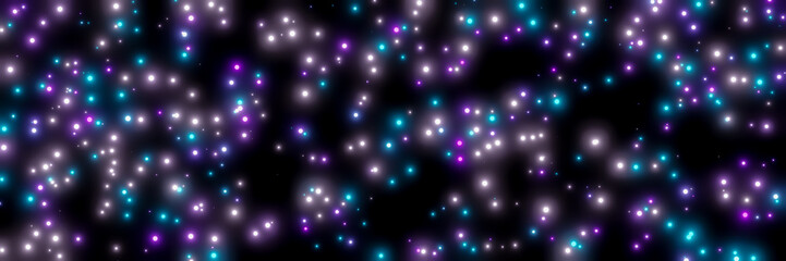 Glowing stars. Abstract shiny particles.