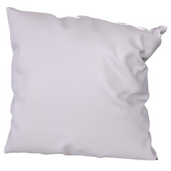 white pillow isolated on transparent background